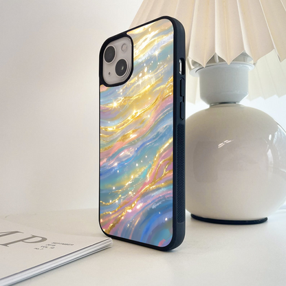 Golden Dream Waves Glass Case