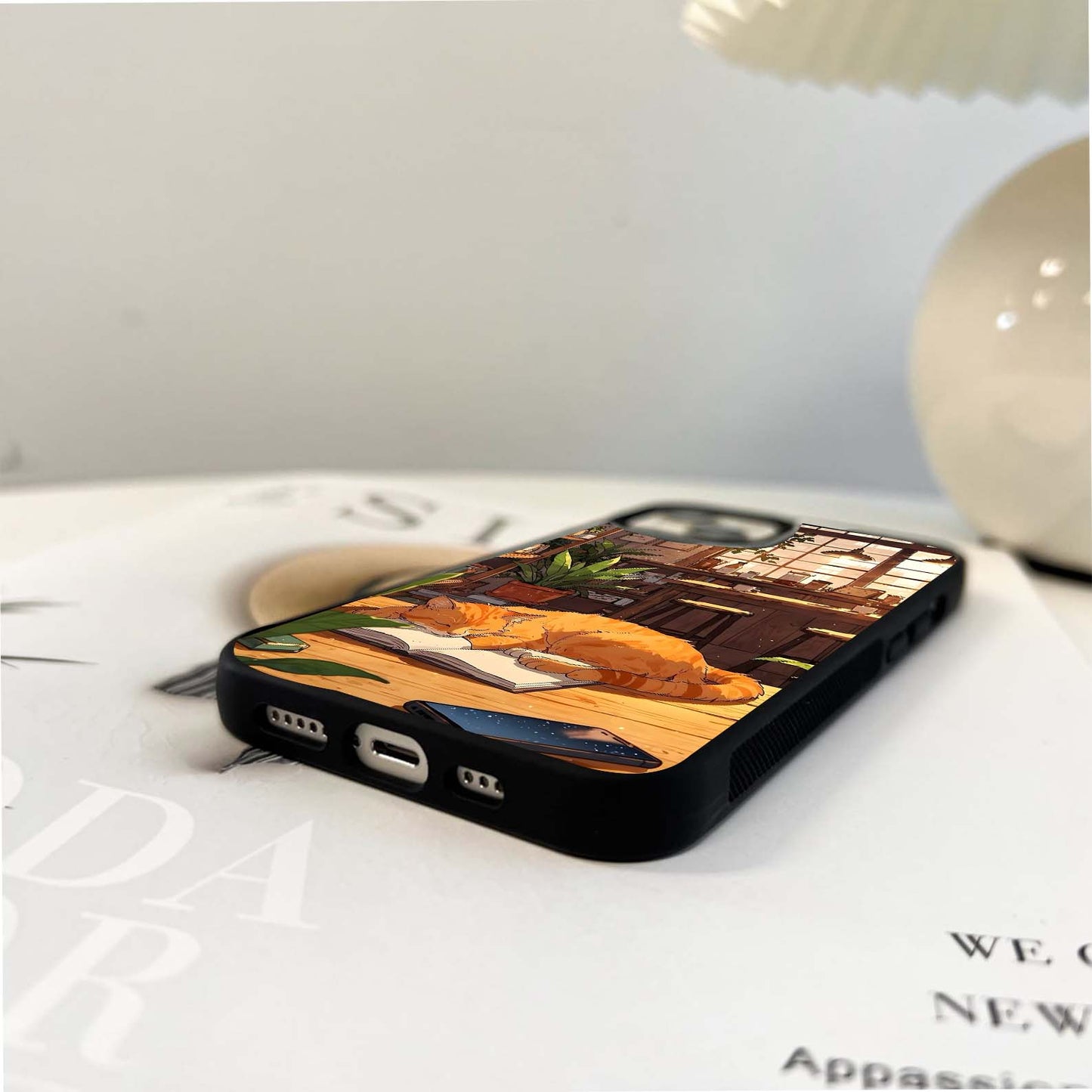 Cozy Cat Whiskers Glass Case