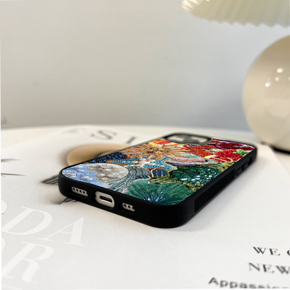 Cosmic Jewel Burst Glass Case