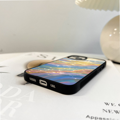 Golden Dream Waves Glass Case