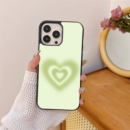 Green Heart Glass Case