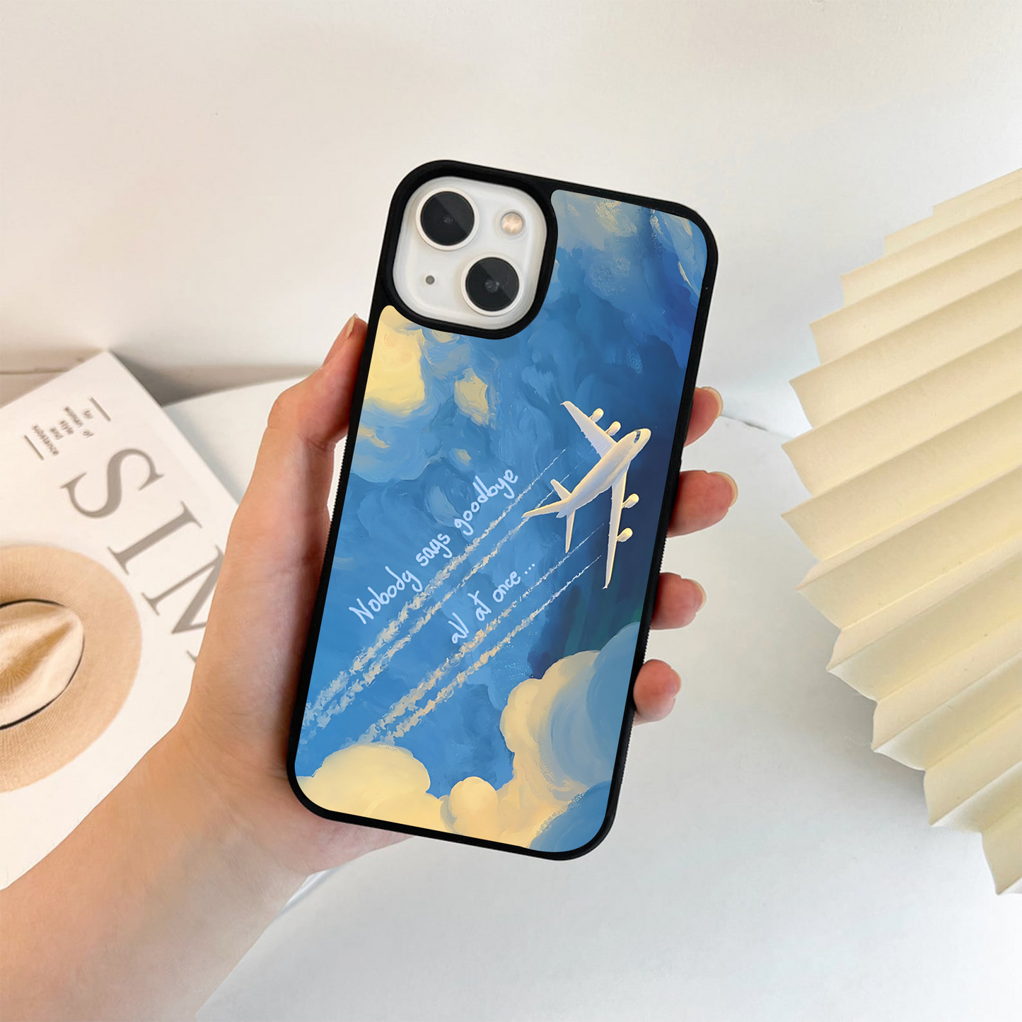 Goodbye In Skies Glass Case