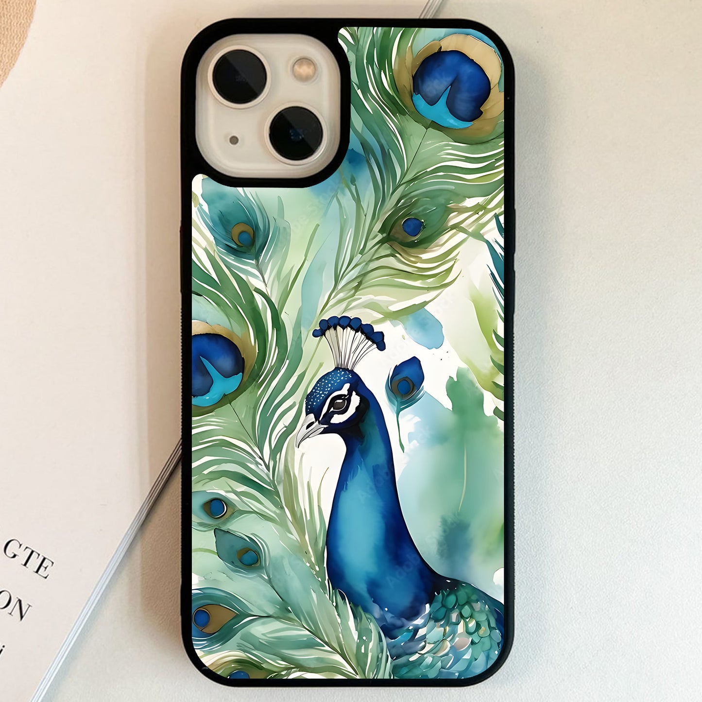 Peacock Animal Glass Case