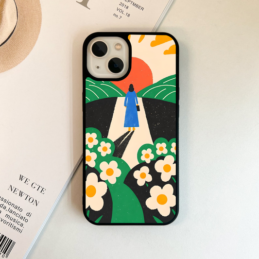 Daisy Path to Sunris Glass Case