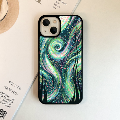 Aurora Swirl Night Glass Case