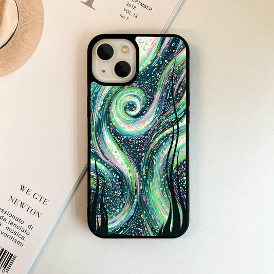 Aurora Swirl Night Glass Case