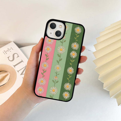 Daisy Stripes Glass Case