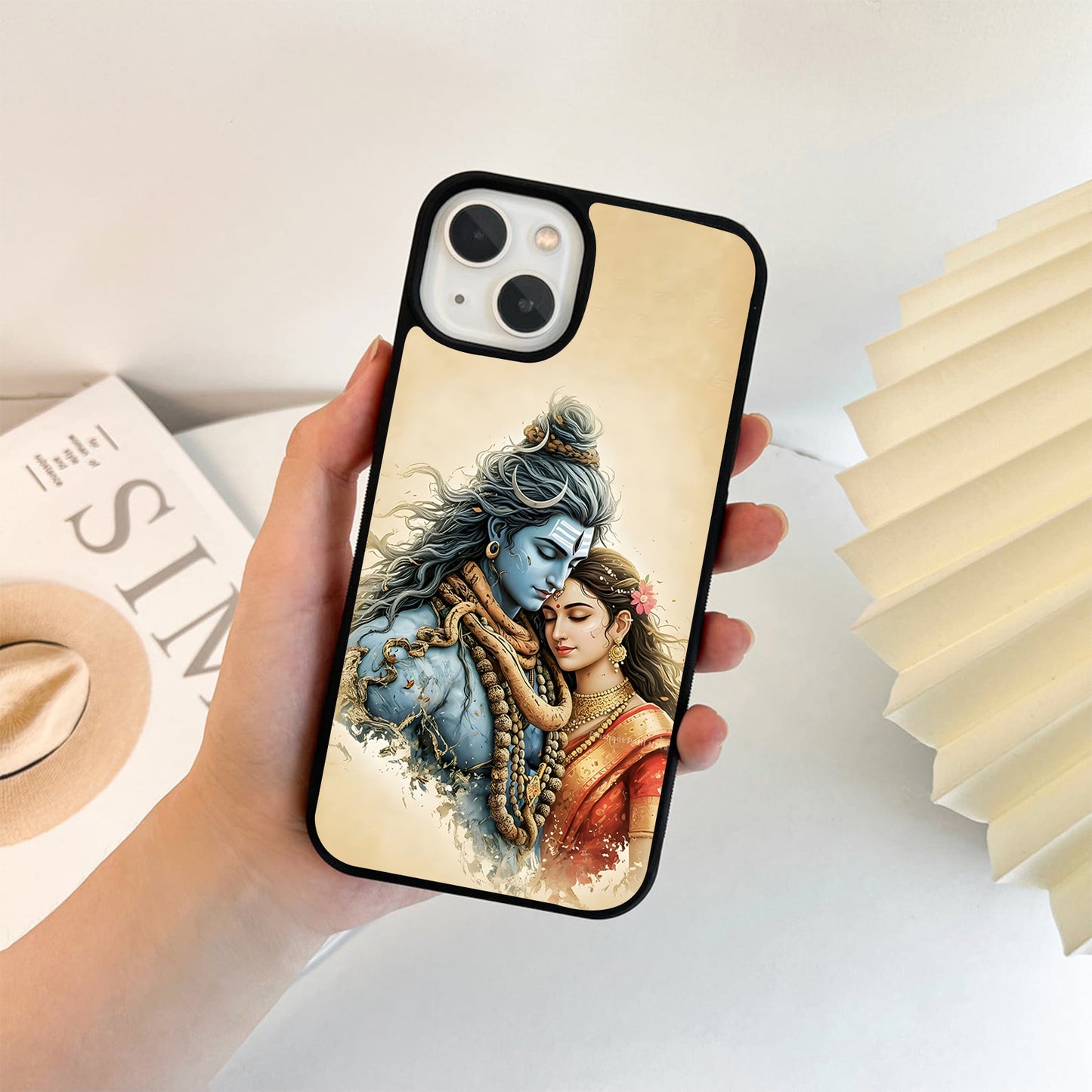 Shiv Parvati Love Glass Case