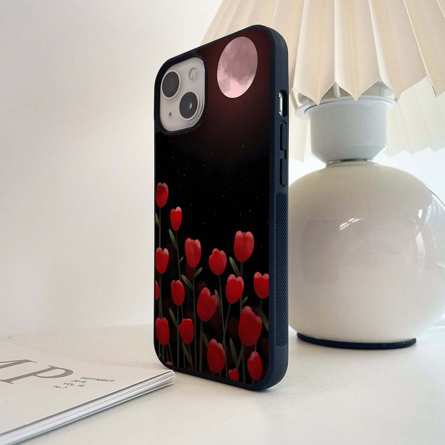 Midnight Bloom Moonlight Glass Case