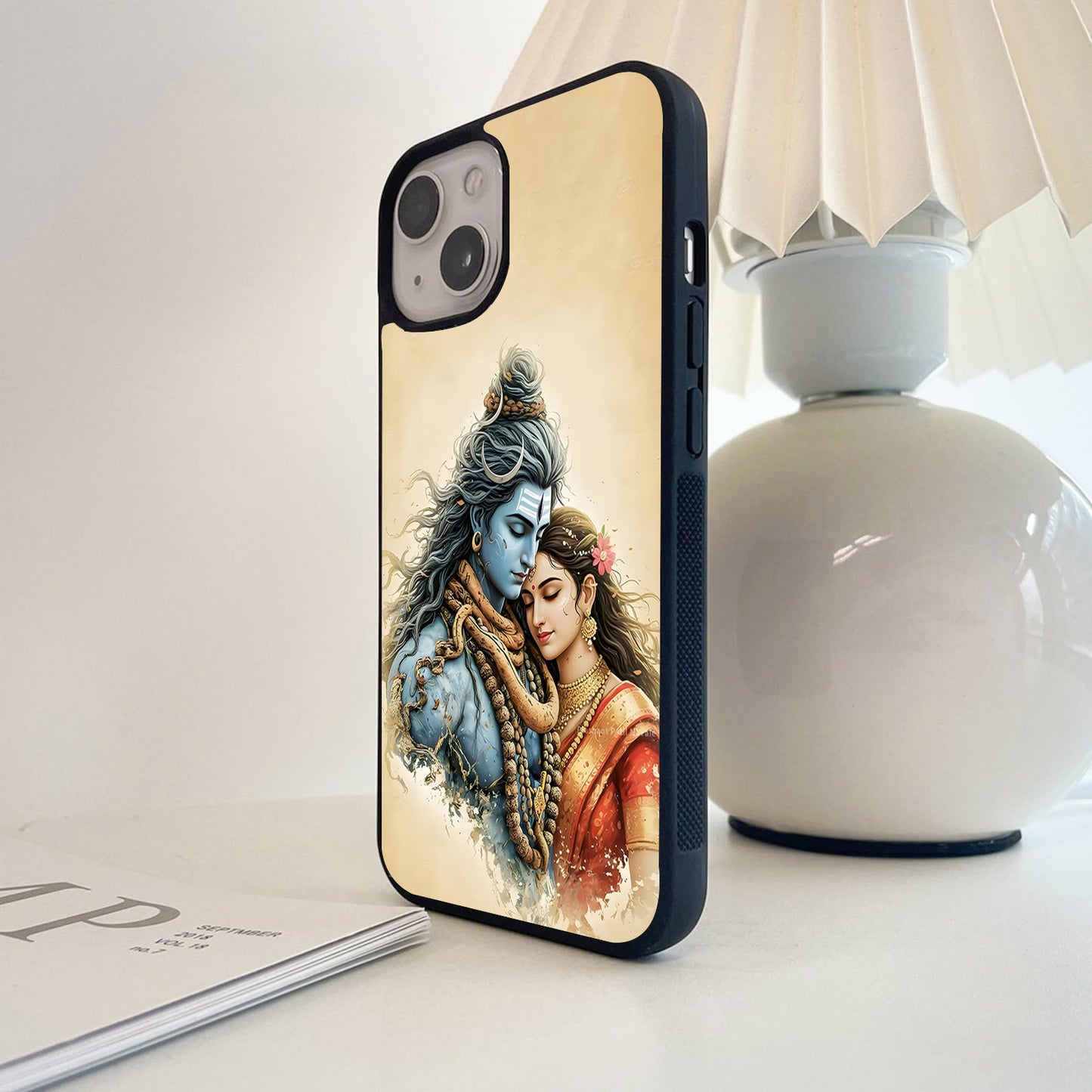 Shiv Parvati Love Glass Case