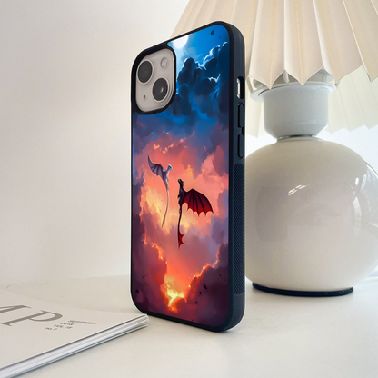 Dragons In Love Glass Case