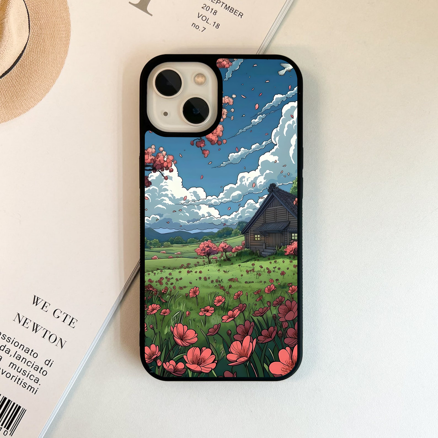 Moonlit Quiet Street Glass Case