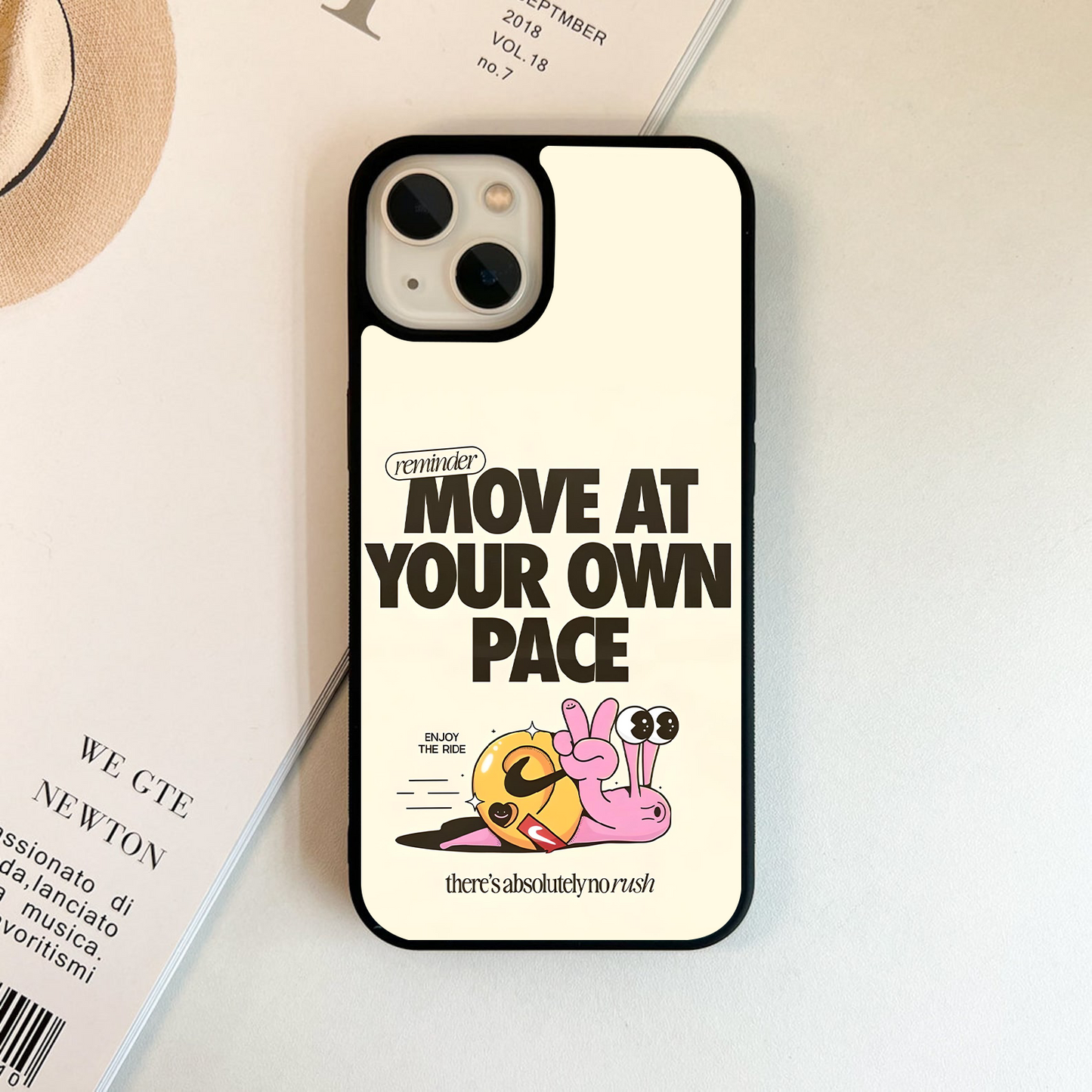 Move at your own pace Quotes Glass Case