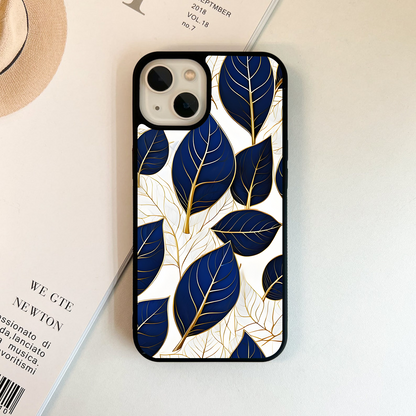 Golden Leaf Elegance Glass Case