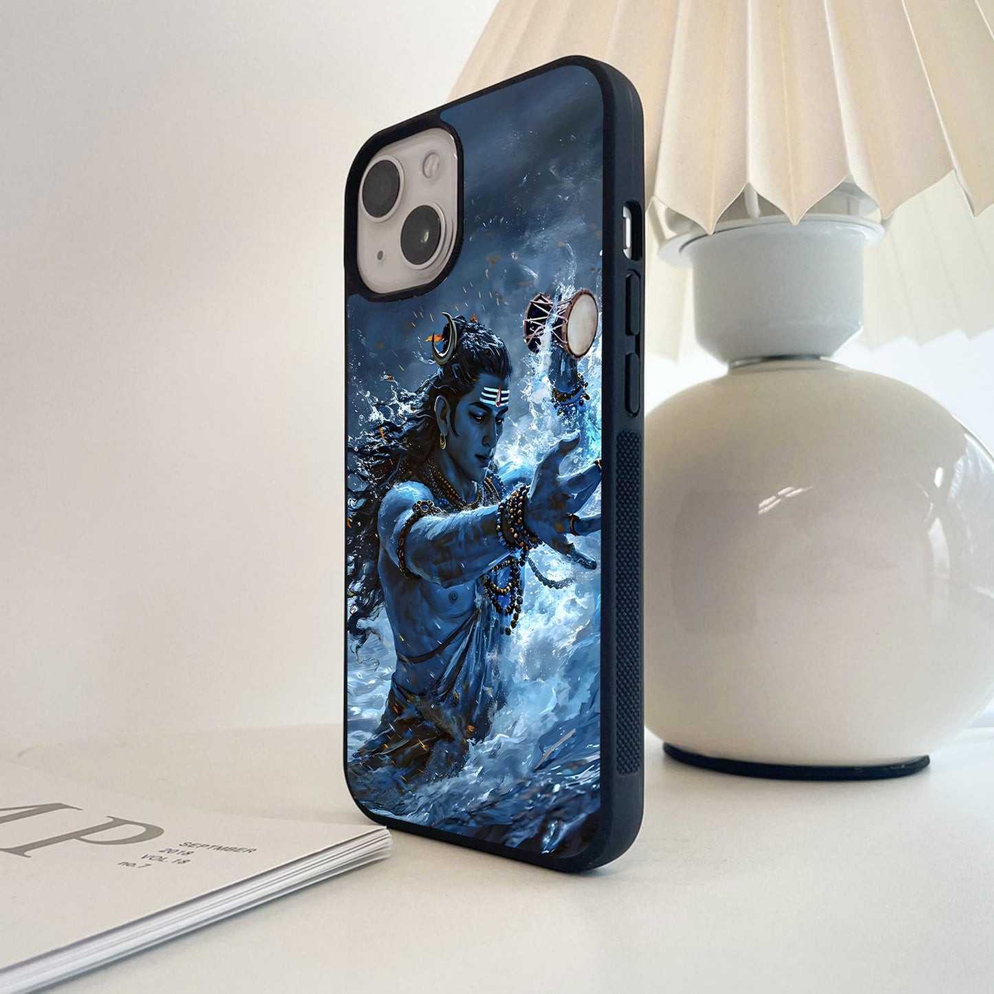 Shiva Cosmic Waves Glass Case