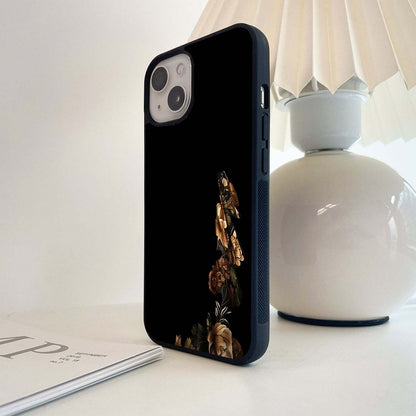 Dark Florals Blooming Glass Case