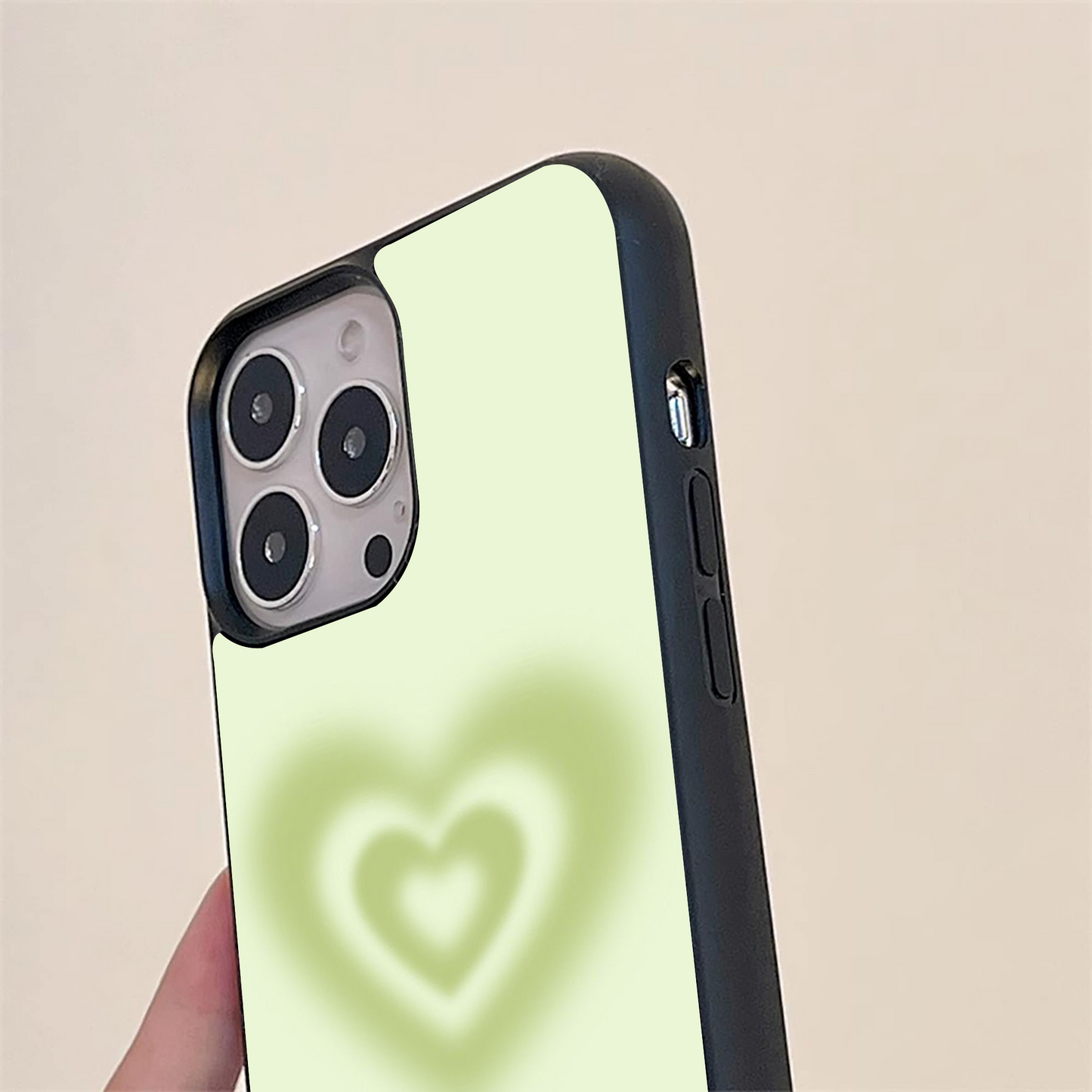 Green Heart Glass Case