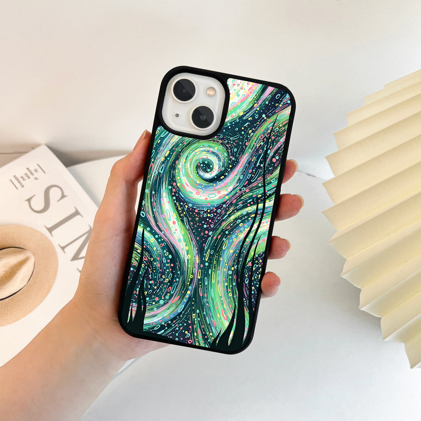 Aurora Swirl Night Glass Case