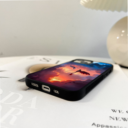 Dragons In Love Glass Case