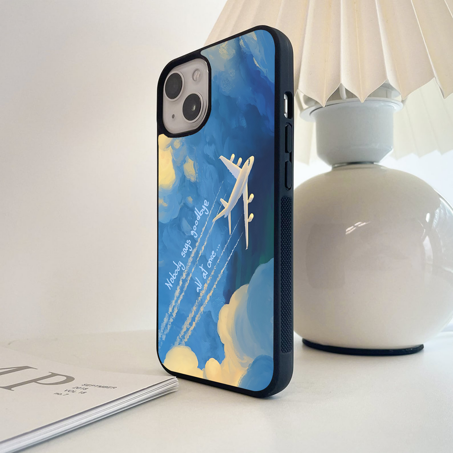 Goodbye In Skies Glass Case