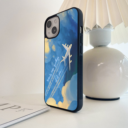 Goodbye In Skies Glass Case