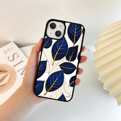 Golden Leaf Elegance Glass Case