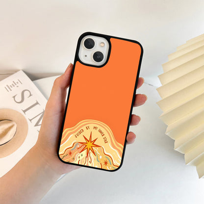 Inner Orange Retro  Quote Glass Case