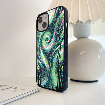 Aurora Swirl Night Glass Case