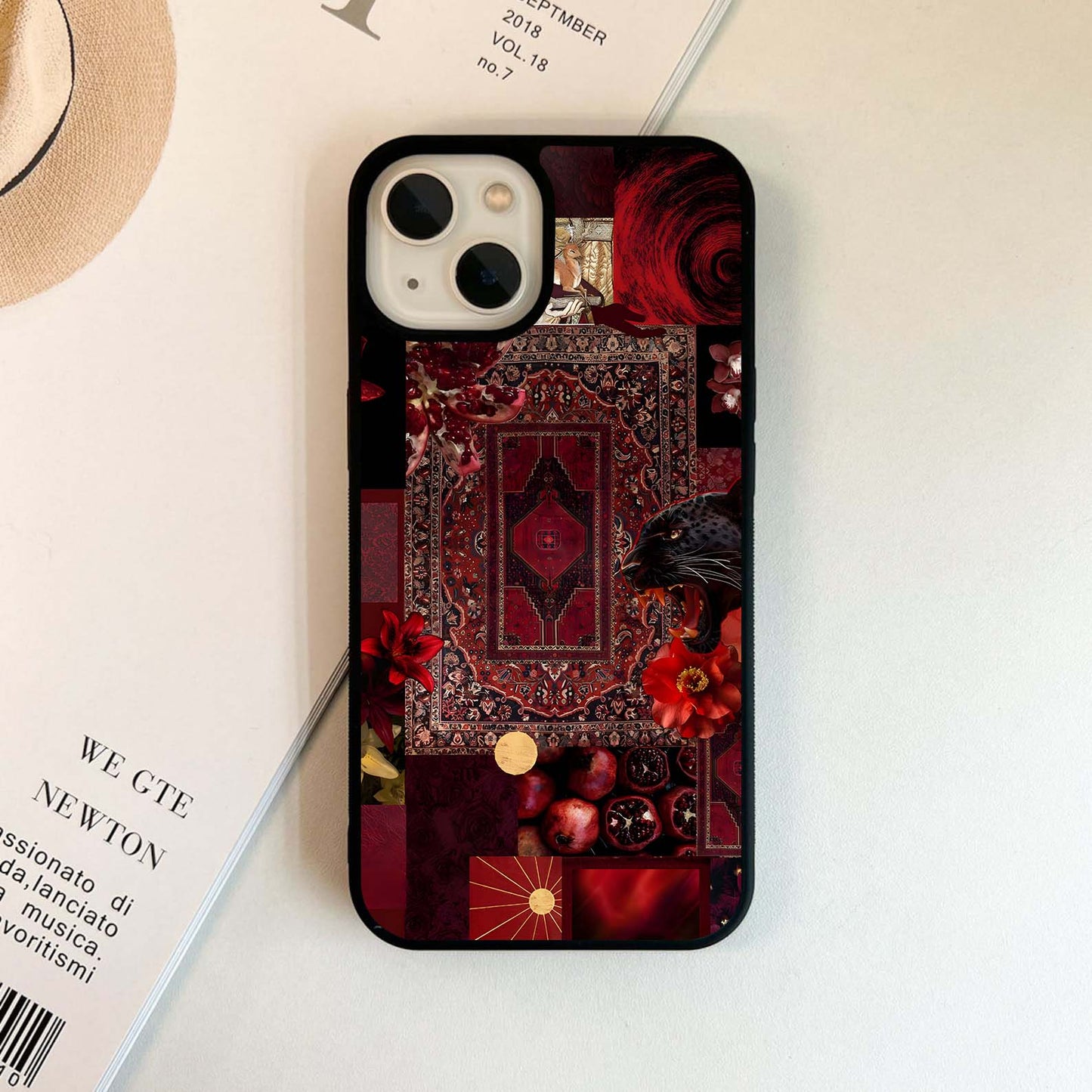 Crimson Panther Majesty Glass Case