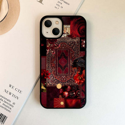 Crimson Panther Majesty Glass Case