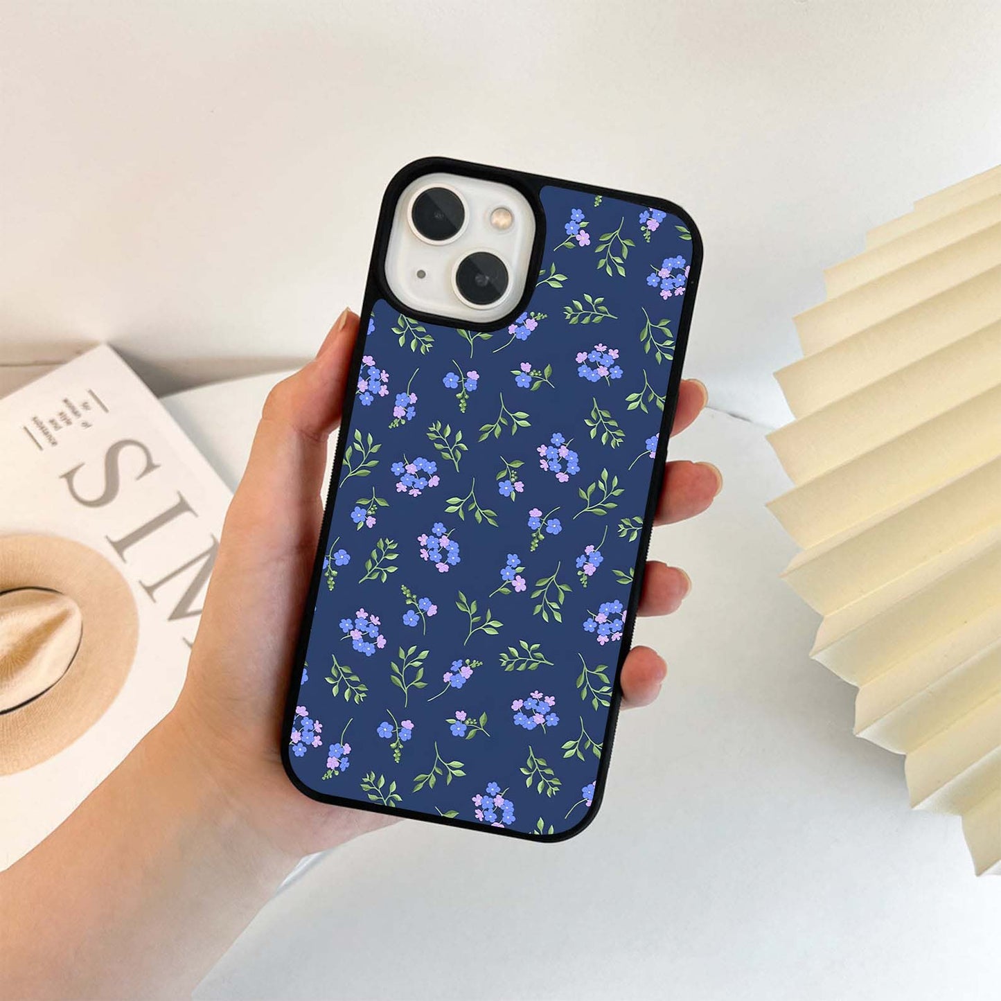 Midnight Garden Blossoms Glass Case