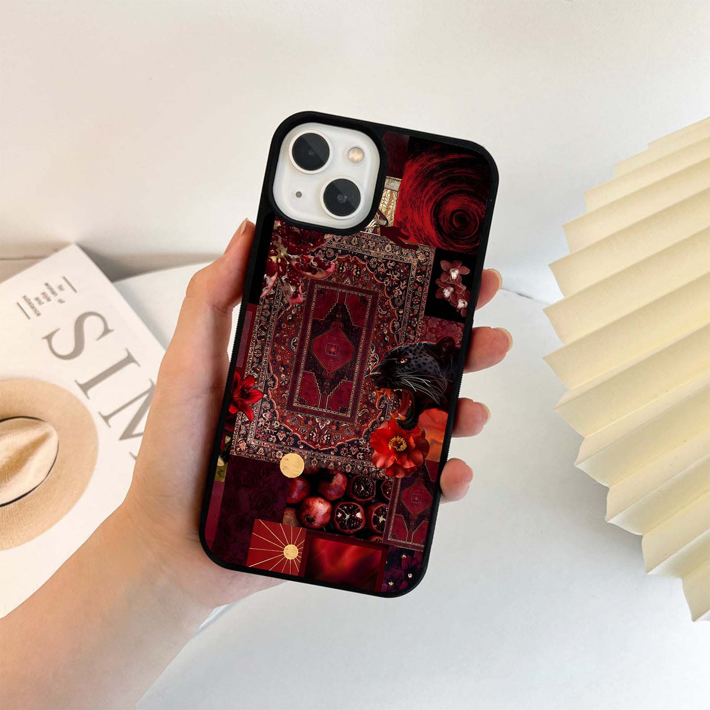 Crimson Panther Majesty Glass Case