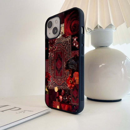 Crimson Panther Majesty Glass Case