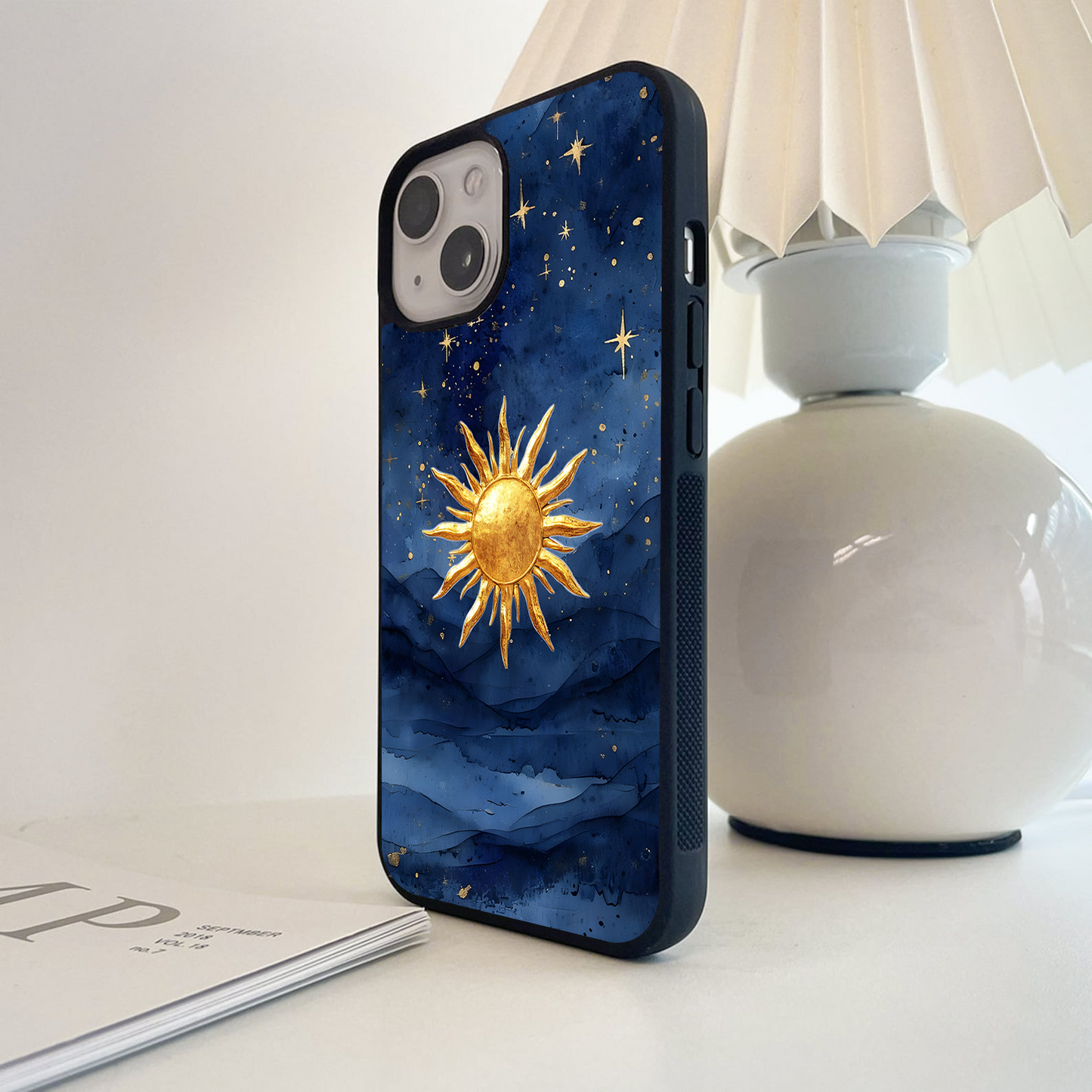 Celestial Blue Glow Glass Case