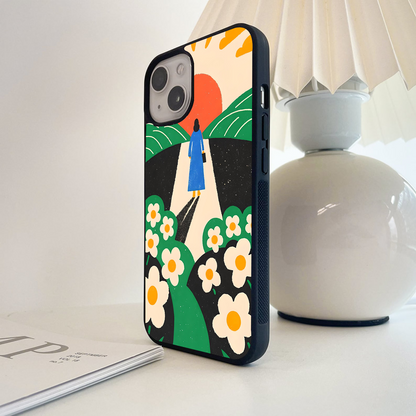 Daisy Path to Sunris Glass Case