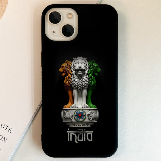 Royal India Emblem Glass Case
