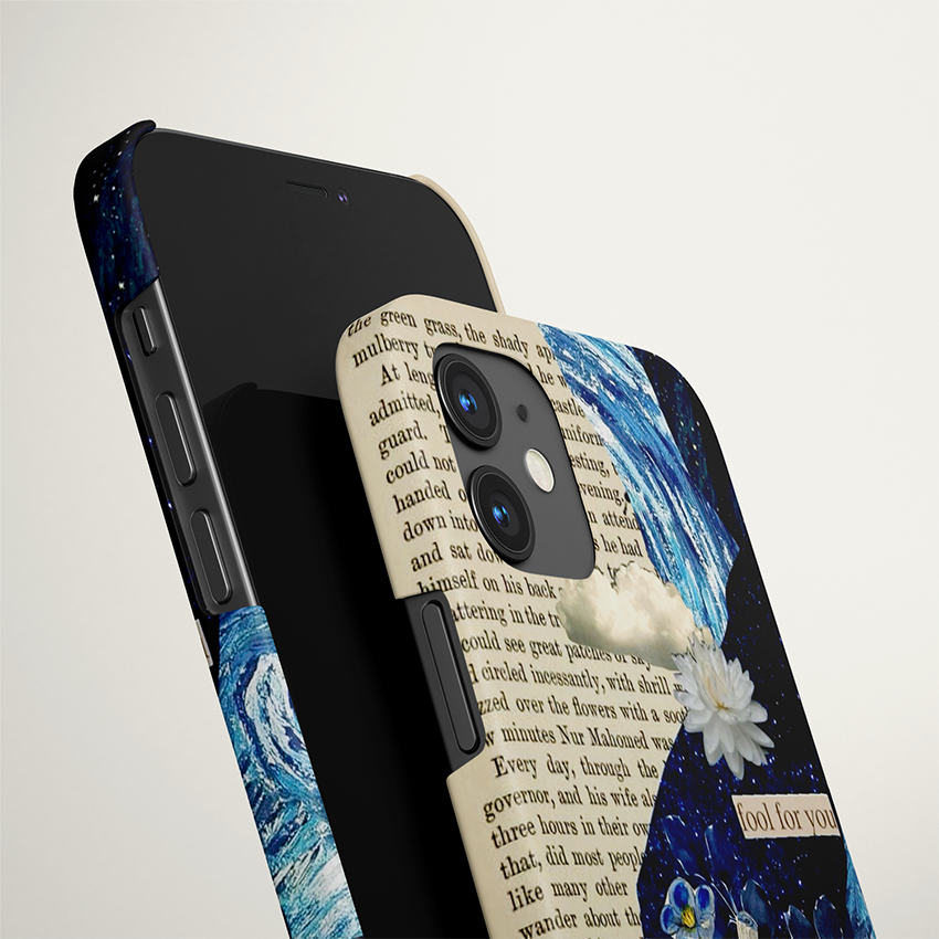 Dark Blue Aesthetic -111 Slim Case Cover With Same Design Holder