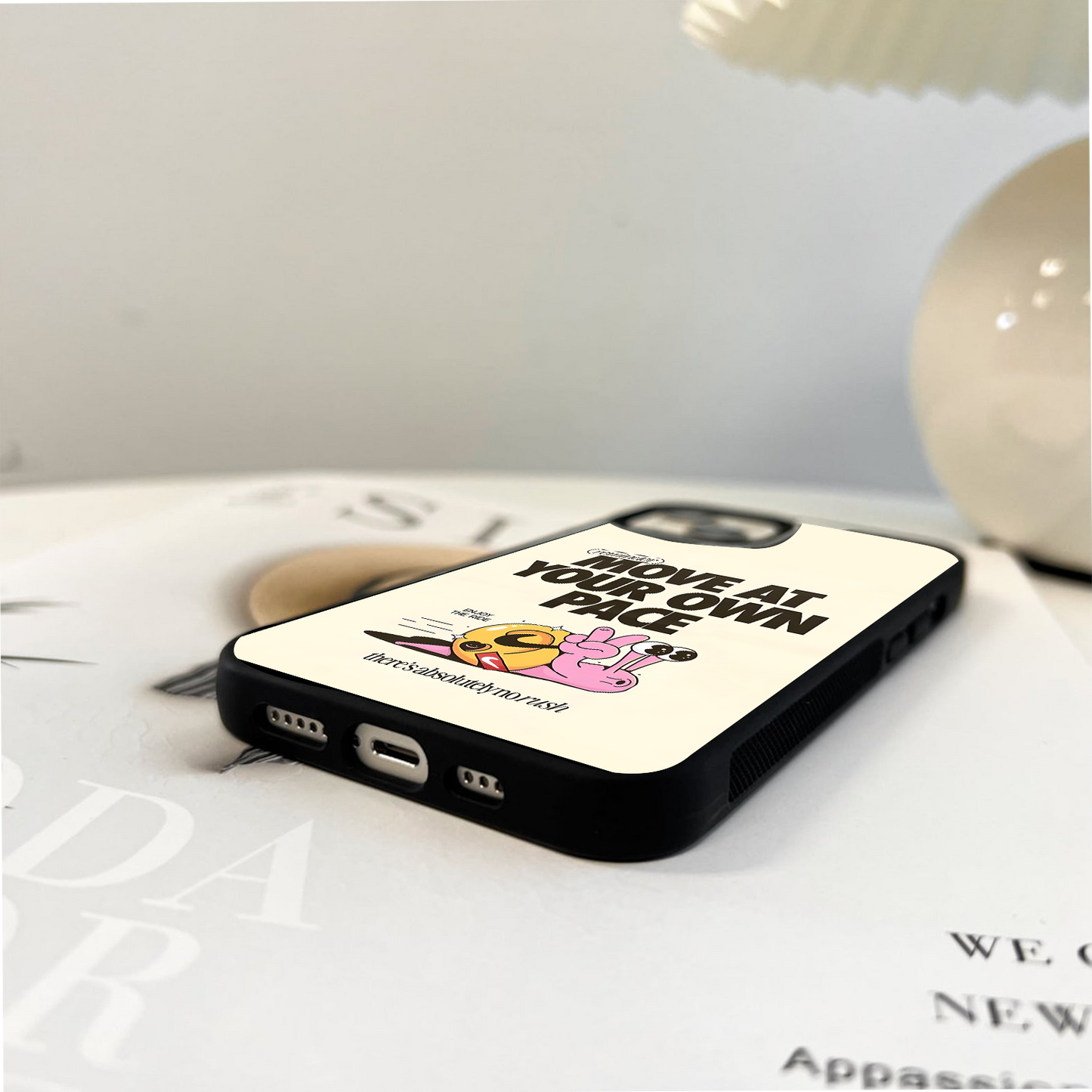 Move at your own pace Quotes Glass Case