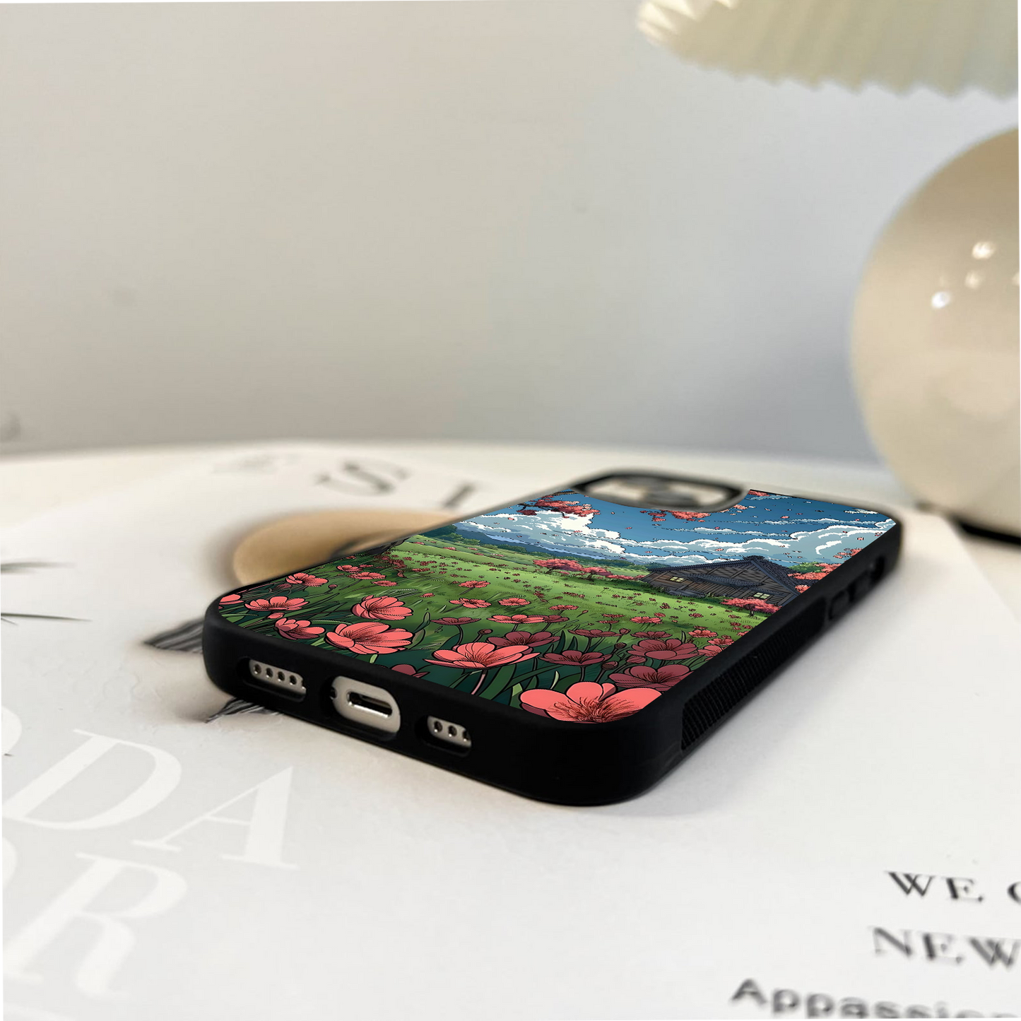 Moonlit Quiet Street Glass Case