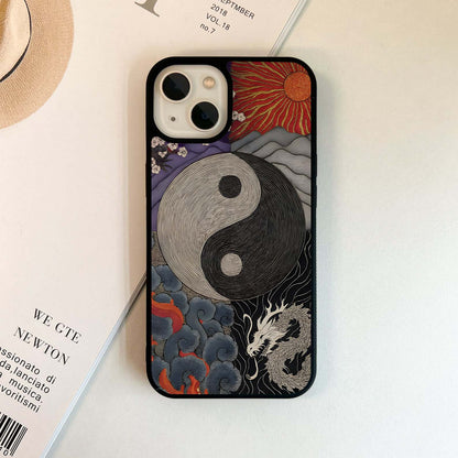 Yin Yang Elements Glass Case