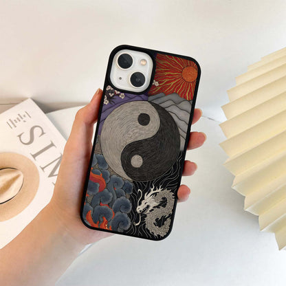 Yin Yang Elements Glass Case