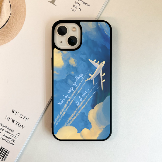 Goodbye In Skies Glass Case