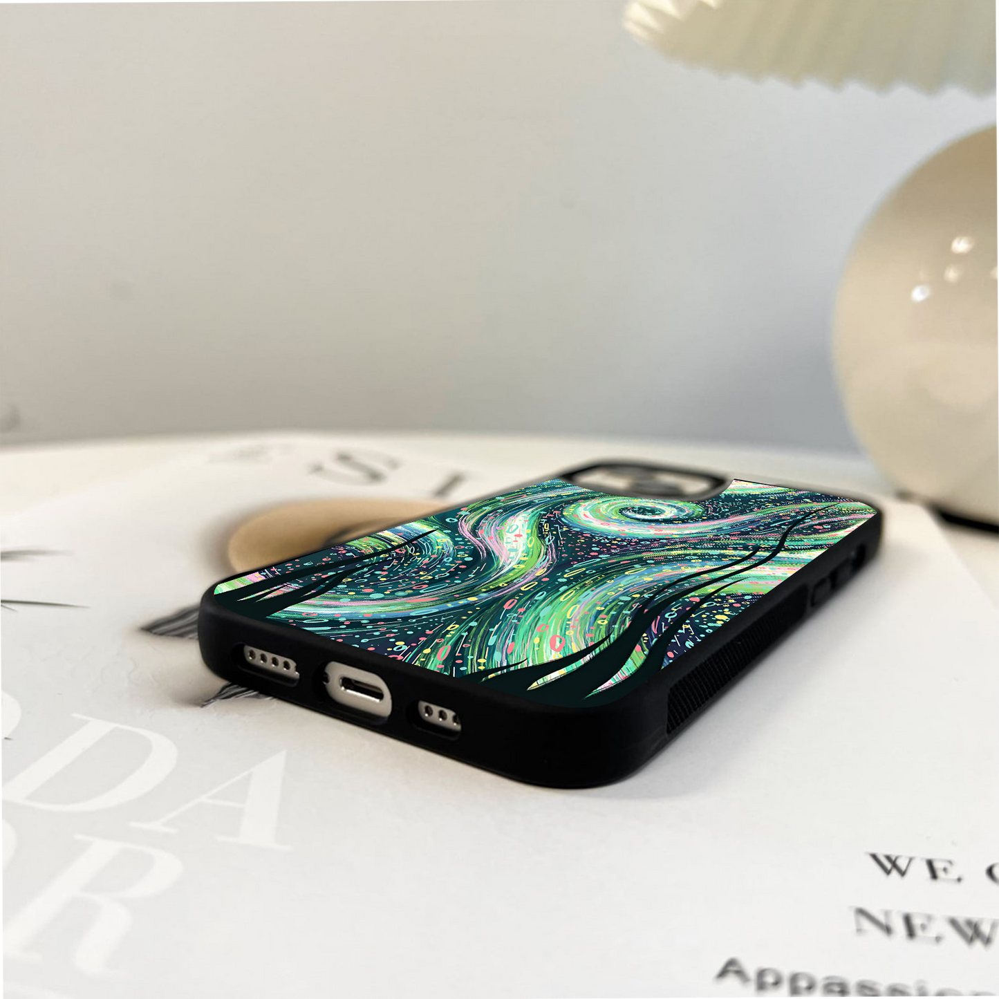 Aurora Swirl Night Glass Case