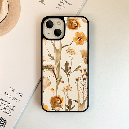 Golden Bloom Stillness Glass Case