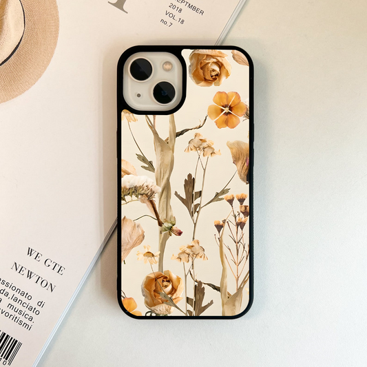 Golden Bloom Stillness Glass Case