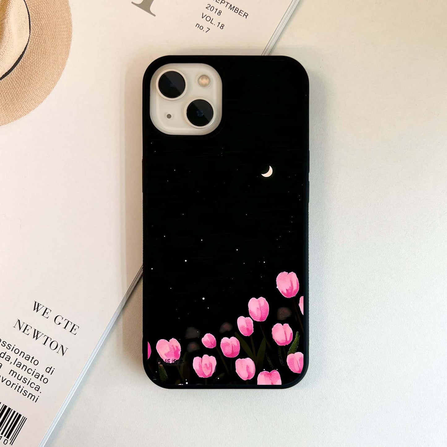 Midnight Petal Sky Glass Case