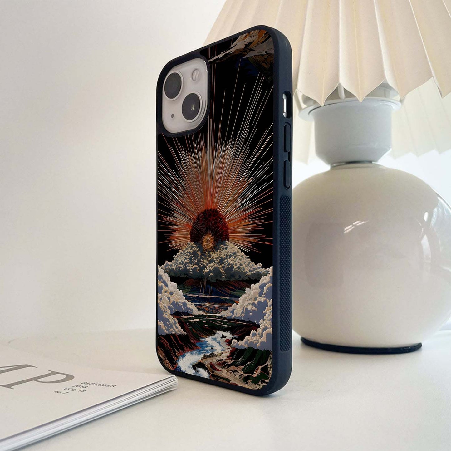 Dramatic Light Rays Glass Case