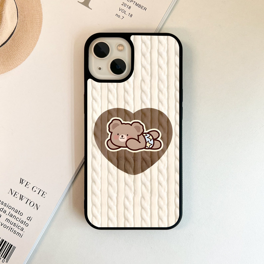 Cozy Bear Dreams Glass Case