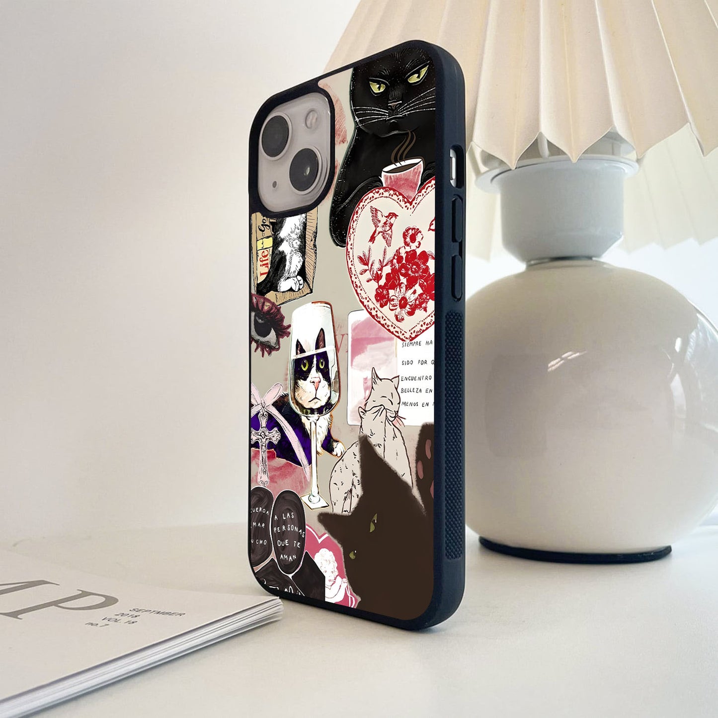 Aesthetic Pin Cats Glass Case