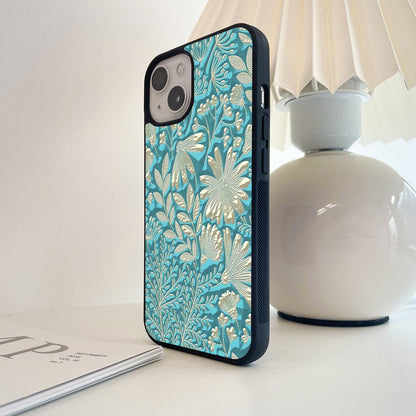 Beige Bloom Glass Case